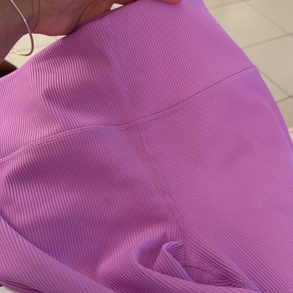 Athleta elation rib tight Aurora purple/pink size L‎ leggings